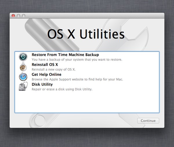 Apple mac manual os x recovery tool