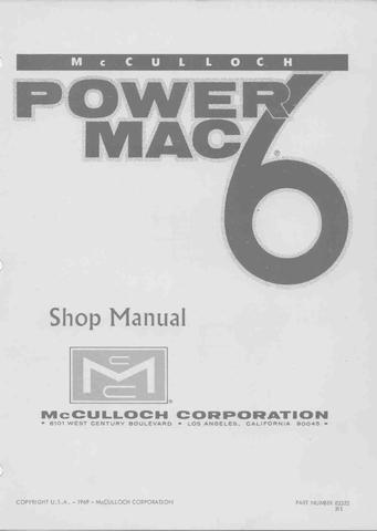 Mcculloch Mac 3200 Owner