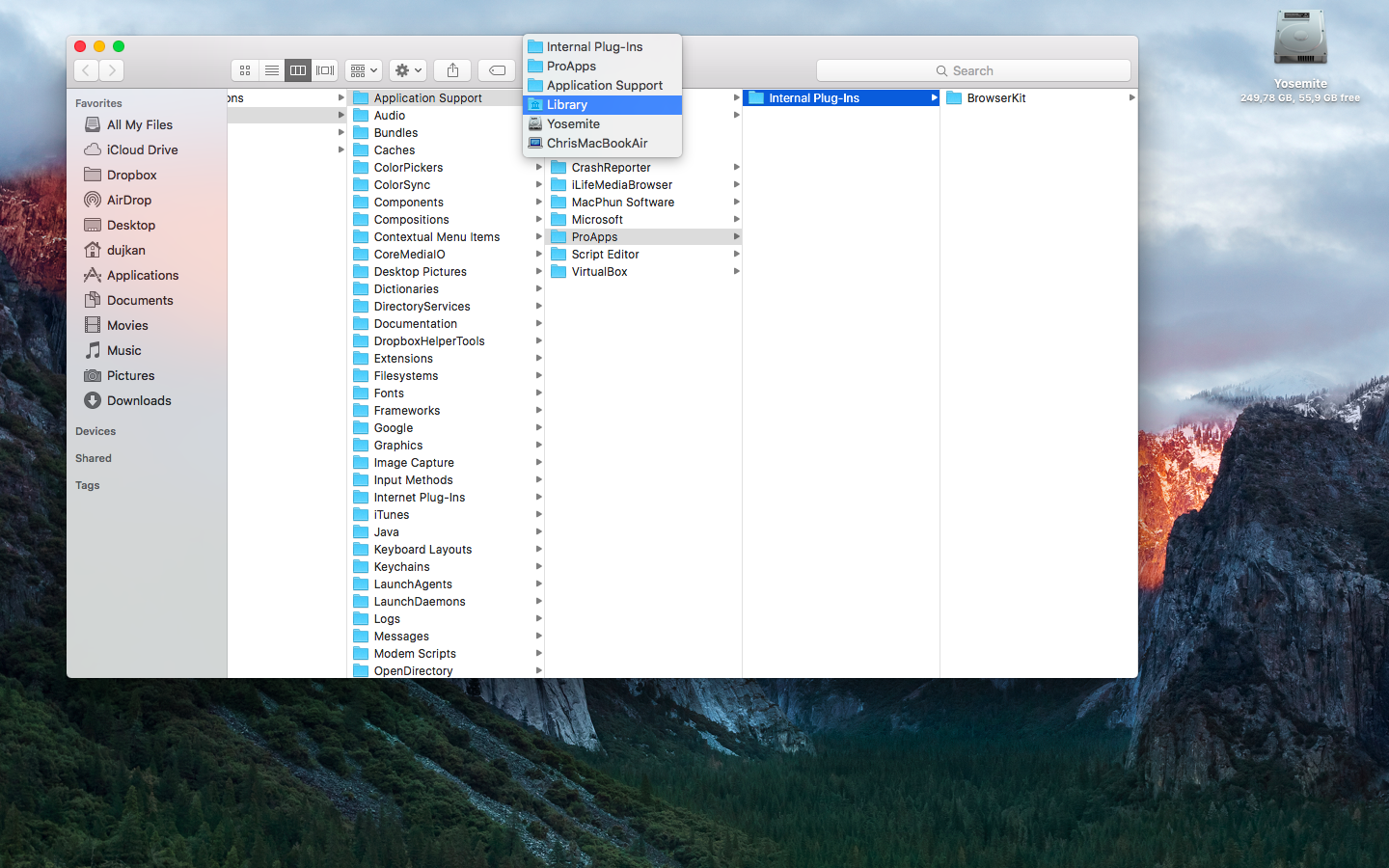 New finder window on mac